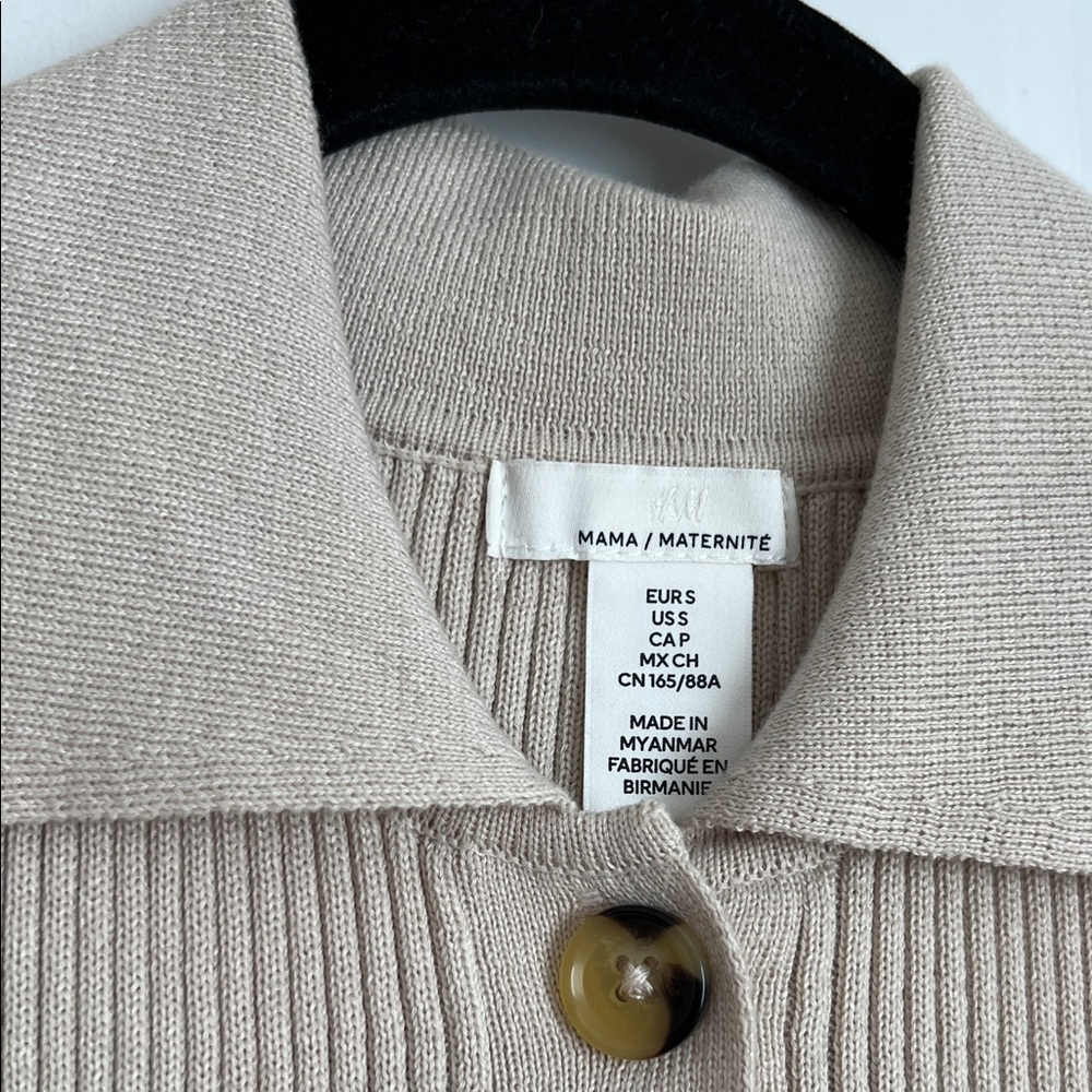 H&M Rib Knit Dress Light Beige - Picture 8 of 10